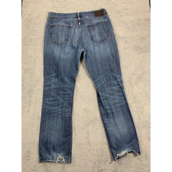 BANANA REPUBLIC Straight Fit 34x34 Distressed Denim Blue Jeans 5 Pockets 2009 - Picture 4 of 12